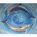 Дельфины с шаром (20х20) Creativa Mosaic 
